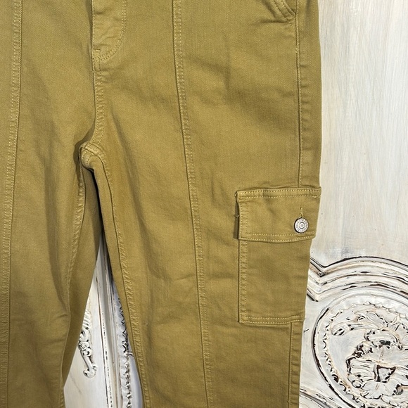 Judy Blue Green Cargo Pants Straight Leg Utilitarian - Picture 5 of 14